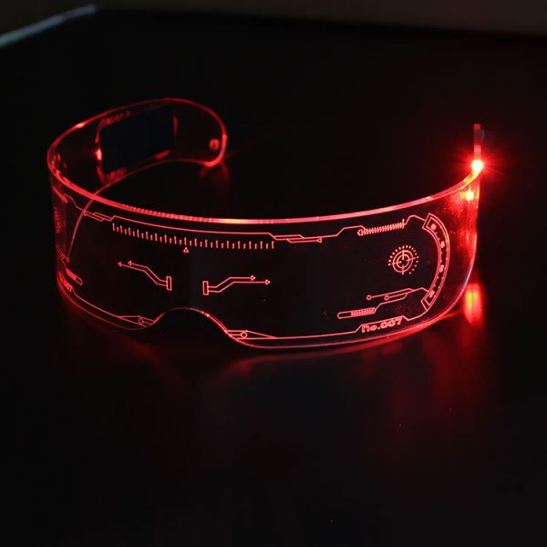 LED red light party glasses